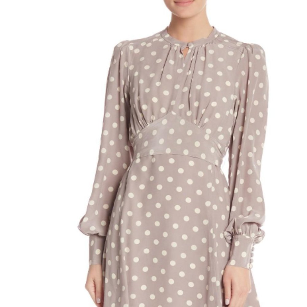 MARC JACOBS Polka Dot Silk Crêpe de Chine Dress
